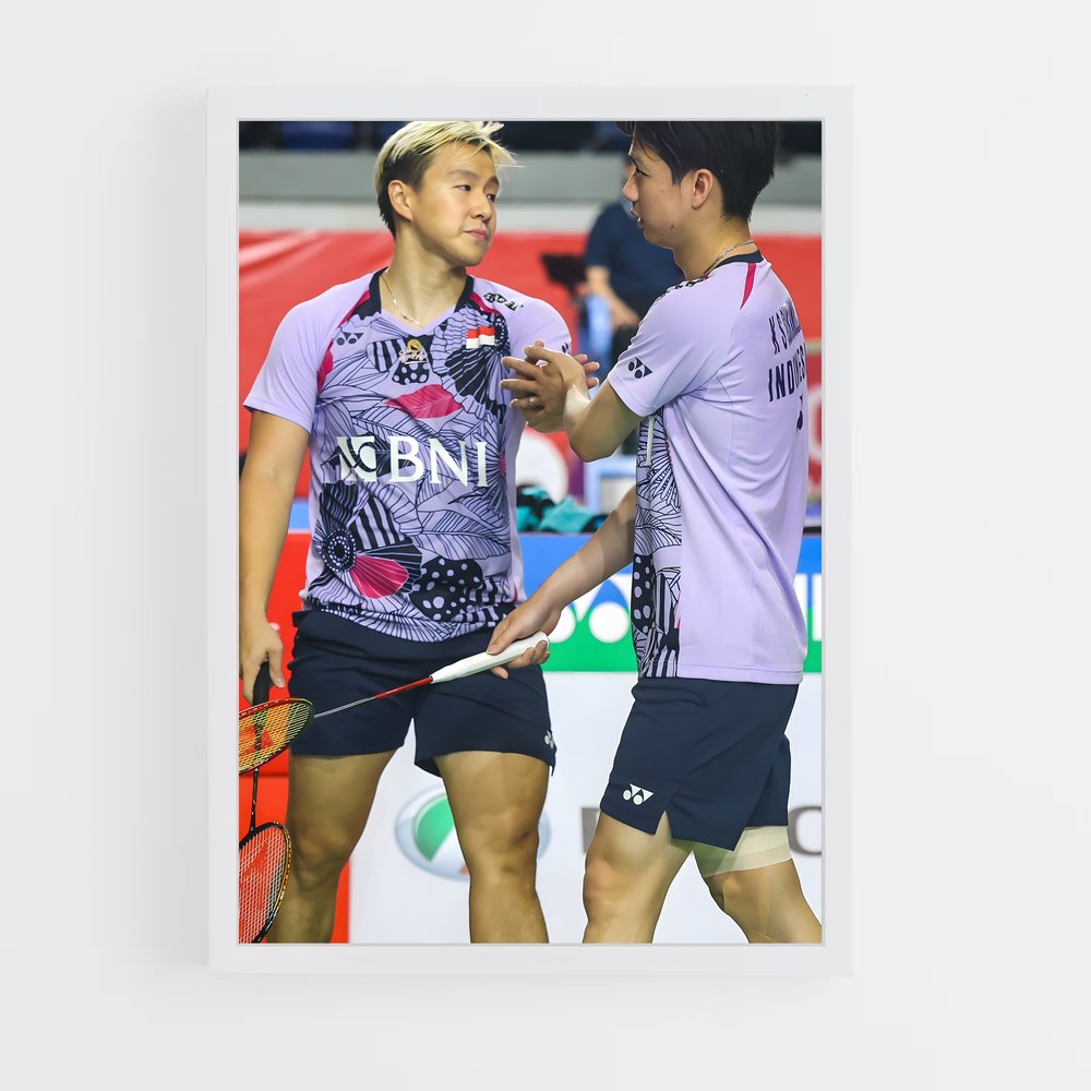 Poster Match de Champions – affiche Badminton (vue 3)
